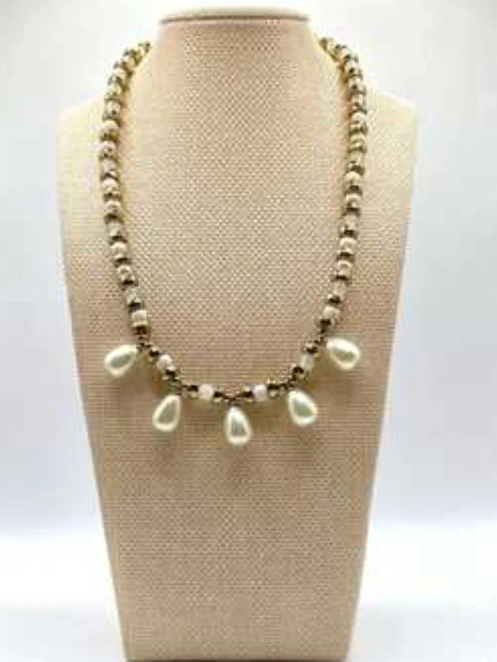 PLUNDER DESIGN Gold & Pearl Teardrop Necklace - NEW
